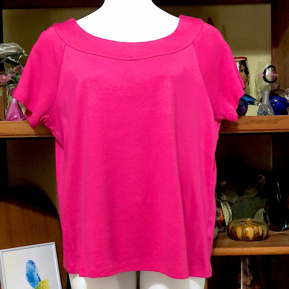 Rafaella Ladies Pink Crew Neck Top